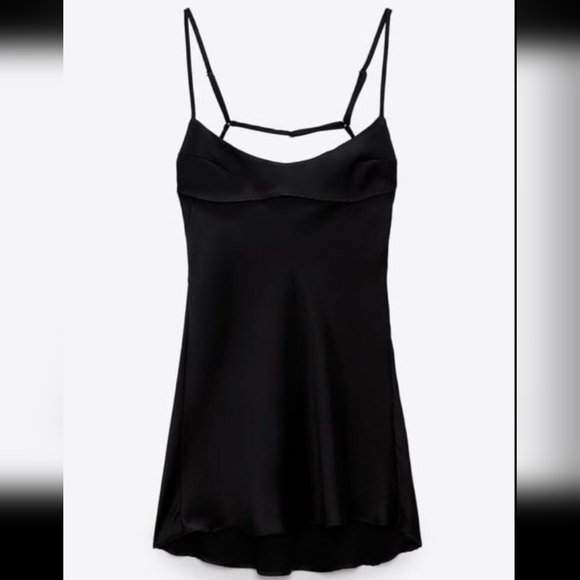 Open Back Satin Mini Dress - Picture 5 of 6